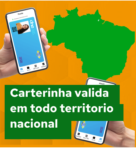 Carteirinha válida em todo território nacional Carteirinha válida em todo território nacional